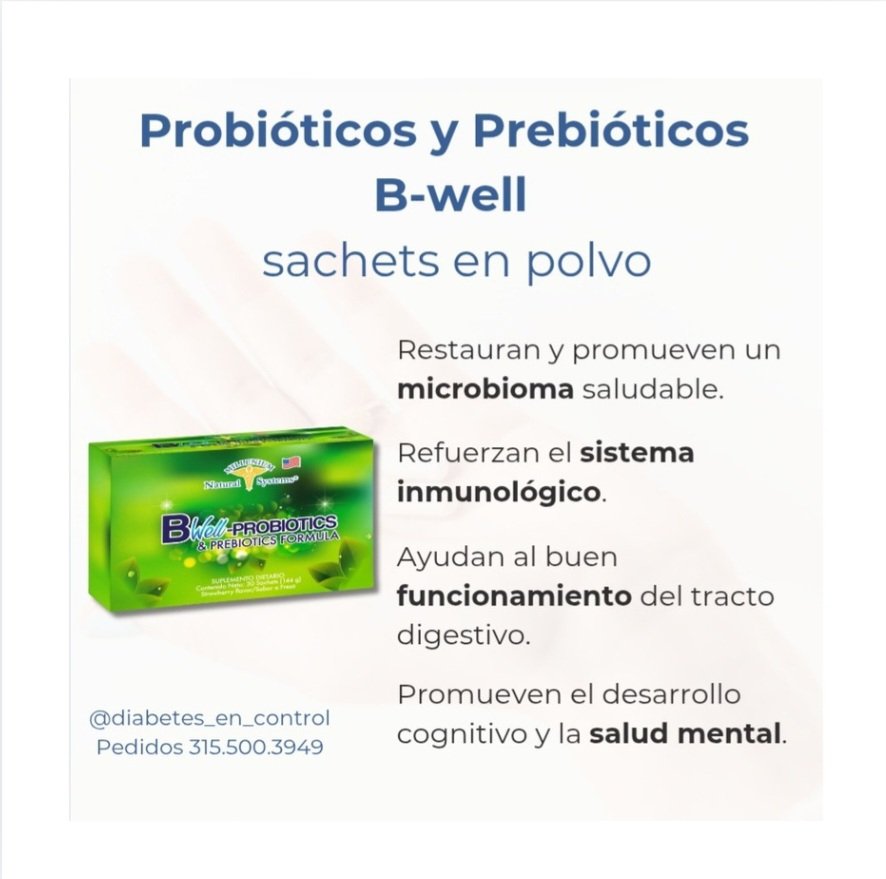 Bwell prebióticos y probióticos. 20 billones de bacterias . 60 sobres. Natural System - Imagen 3