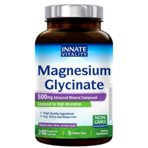 Glicinato de magnesio.Quelado. 500 mg. 240 cápsulas. Innate Vitality.