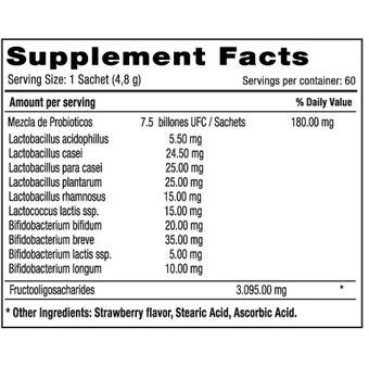 Bwell prebióticos y probióticos. 20 billones de bacterias . 60 sobres. Natural System - Imagen 2