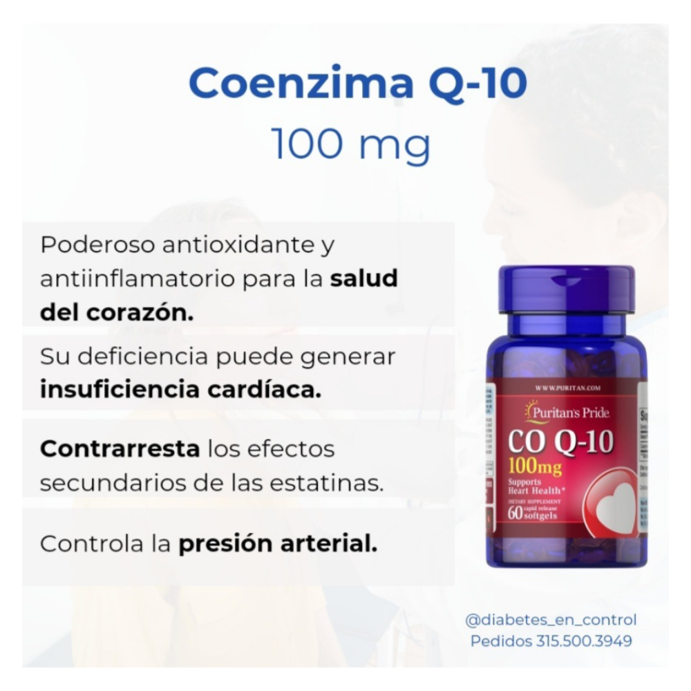 Coenzima Q10. 200 mg. 60 cápsulas. Puritan’s pride - Imagen 3