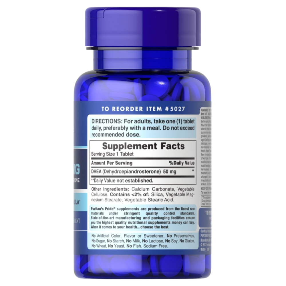 Dhea 50 mg. 100 tabletas. Puritan's pride. - Imagen 2
