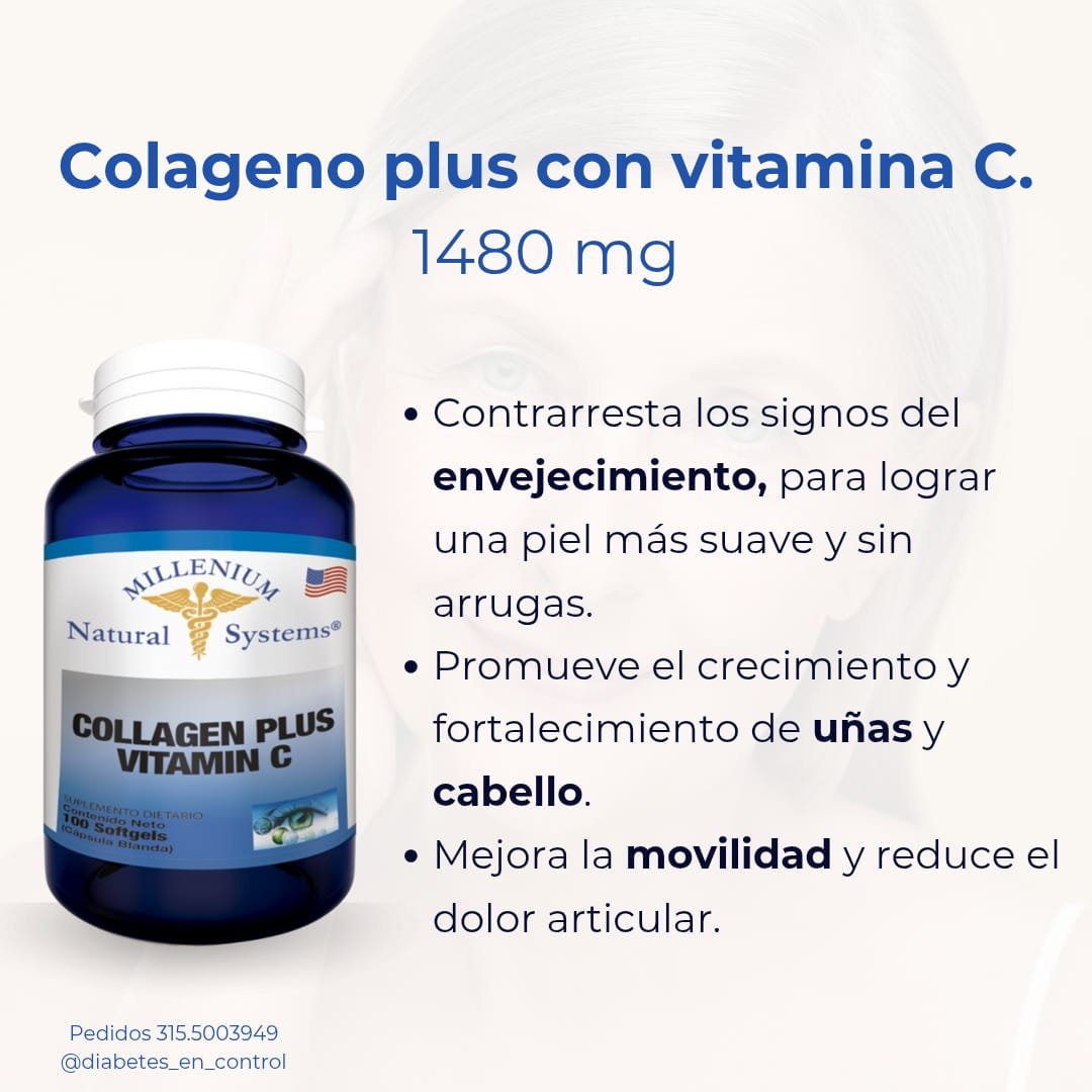 Colageno plus con vitamina C. 1480 mg. 100 cápsulas. Natural System. - Imagen 3