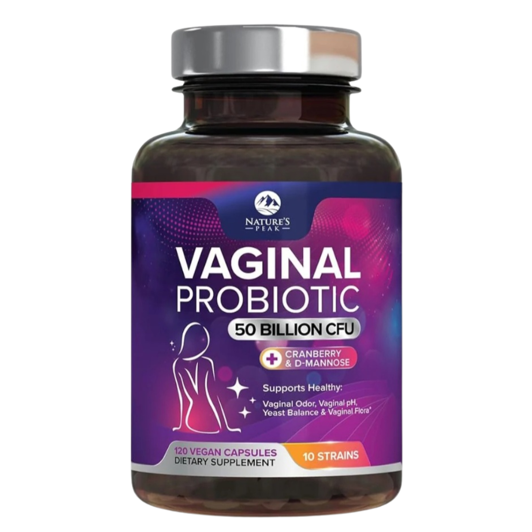Probiotico vaginal. 50 mil millones CFU. 60 cápsulas. Natureˋs Peak.