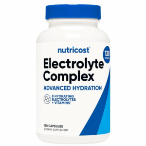 Electrolitos Complex.Rehidratación. 8 hidratantes y vitaminas. 120 cápsulas. Nutricost