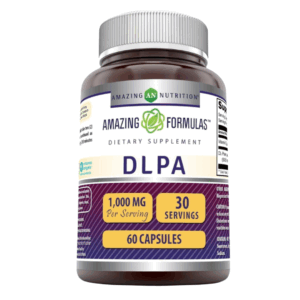 L-Phenylalanina-DLPA. 500 mg.  60 cápsulas blandas. Amazing Nutrition.