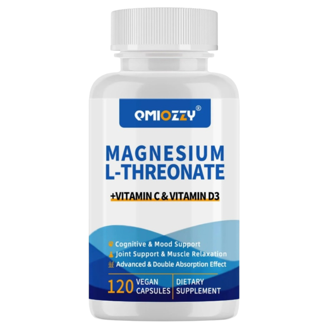 Threonato de magnesio. 2.000 mg. 120 cápsulas. Qmiozzy