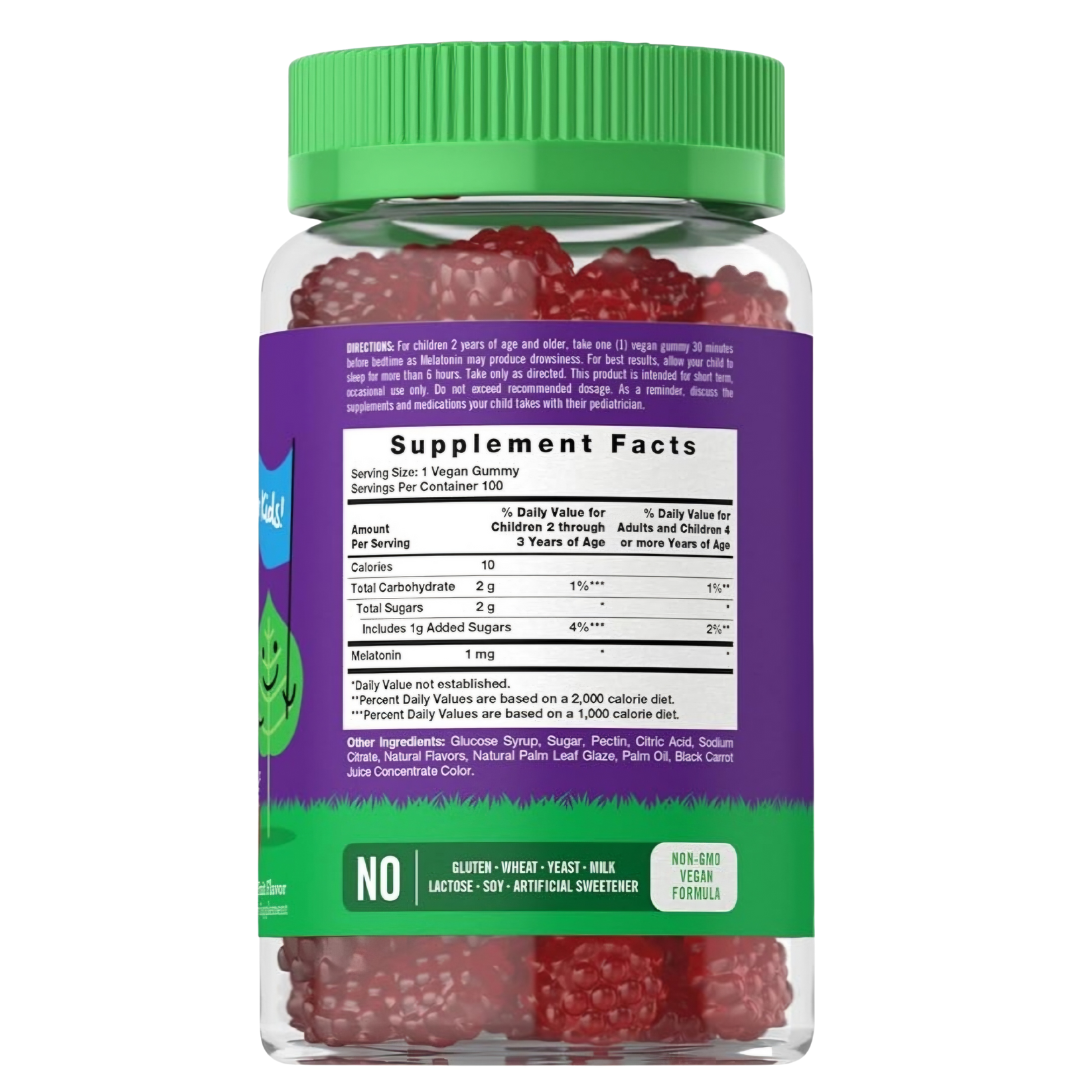 Melatonina 1 mg en gomas. 100 gomitas sabor a frutas. Para Niños y adultos.Carlyle. - Imagen 2