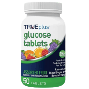 Glucosa masticable para la hipoglucemia.50 tabletas.Trueplus