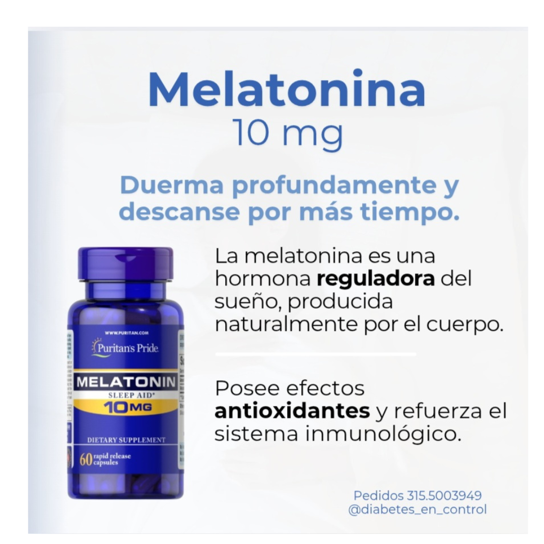 Melatonina 10 mg. 60 cápsulas. Puritan’s Pride. - Imagen 3