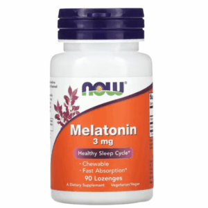 Melatonina 3 mg. Masticable. 90 cápsulas. Now
