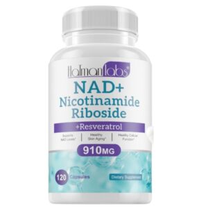 NAD+ con resveratrol. 120 cápsulas. 910 mg. HatmanLabs