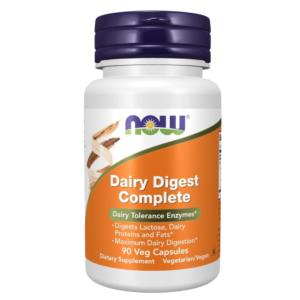 Enzimas digestivas.Dairy digest complete. 90 cápsulas. 86 mg.Now.