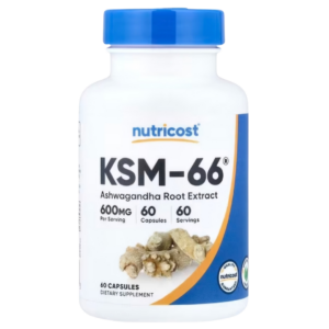 KSM-66 Ashwagandha. 600 mg. 60 cápsulas. Nutricost