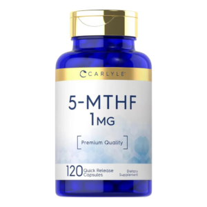 Folato. 5-MTHF. L-Metilfolato. 1 mg. 120 cápsulas. Carlye