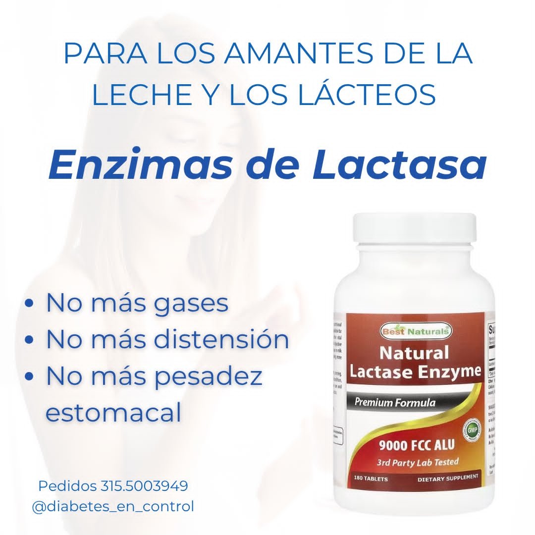 Enzimas de lactasa. 180 tabletas. Best Natural's - Imagen 3