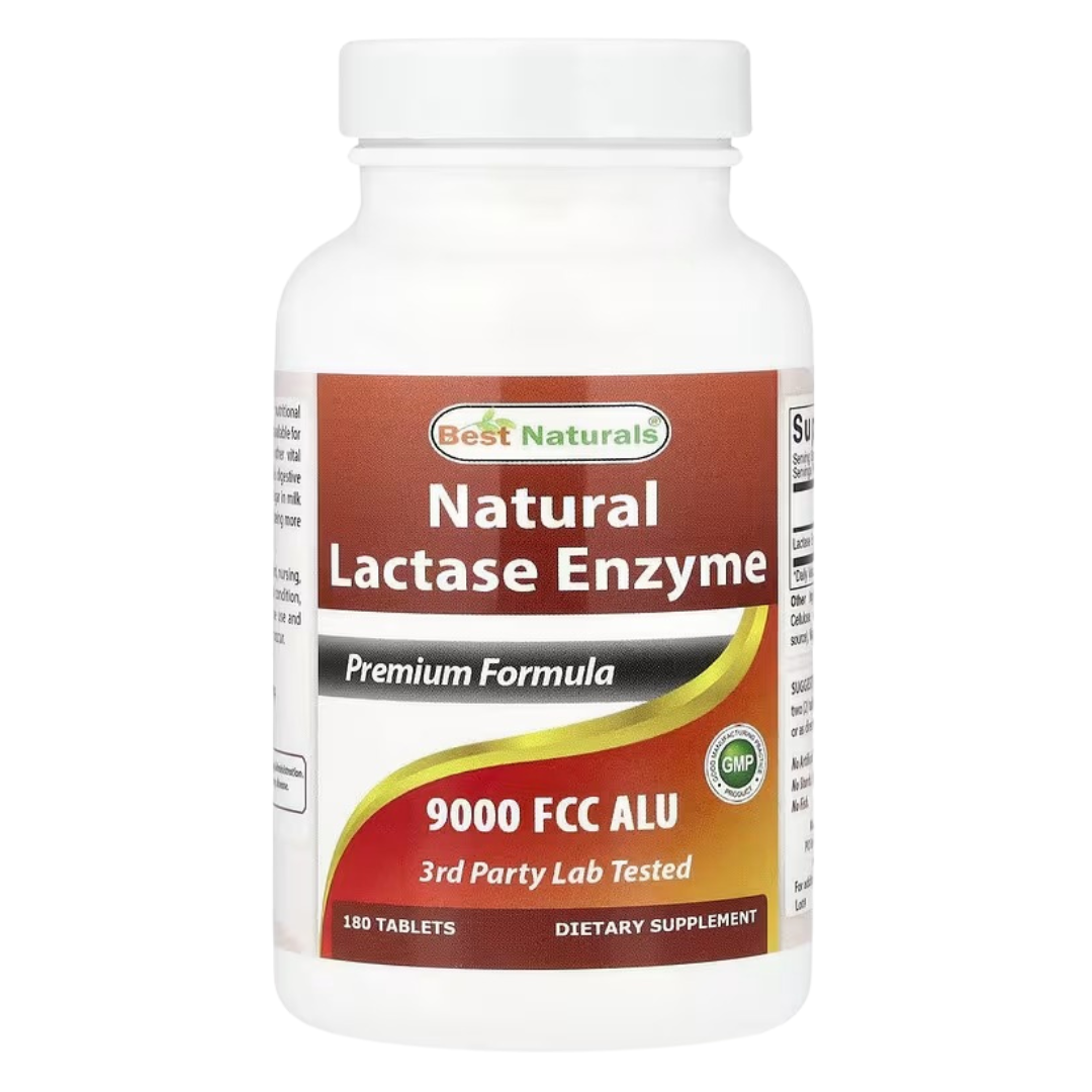Enzimas de lactasa. 180 tabletas. Best Natural's